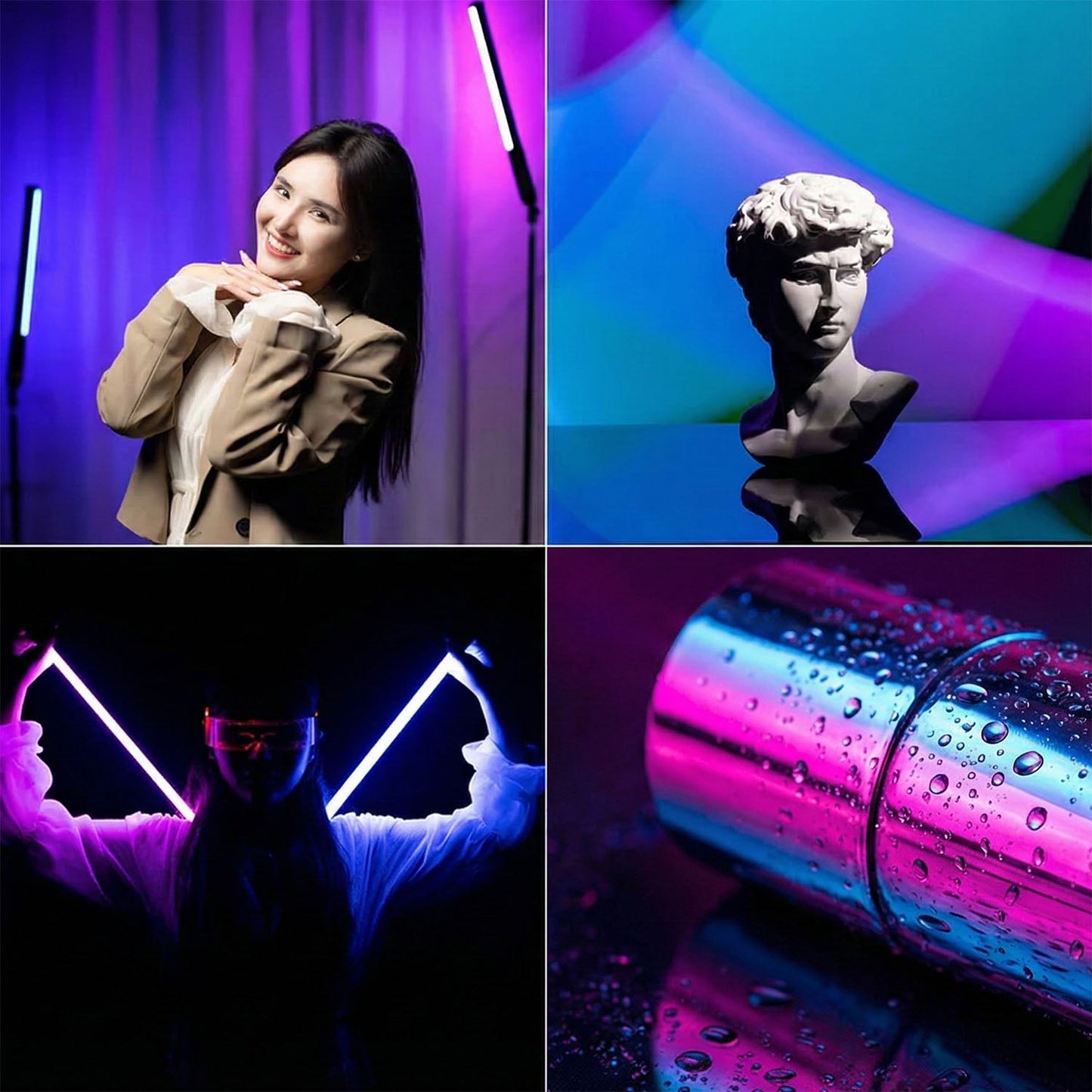 HIFFIN HF-1000 RGB LED Light Stick | 60 Watt, 18700 Lux | 2500K-9000K | CRI 95+ | 24 FX | App Control | Rechargeable LED Light for Photography & YouTube