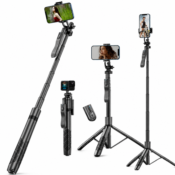 H16 Selfie Stick Tripod Bluetooth Remote 157cm 360° Android iPhone