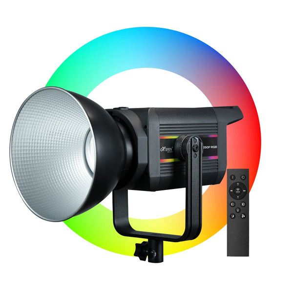 COB-250P RGB LED Video Light 19,800Lm 2800K–6800K 10–100% Dimmable 11 FX Remote Control