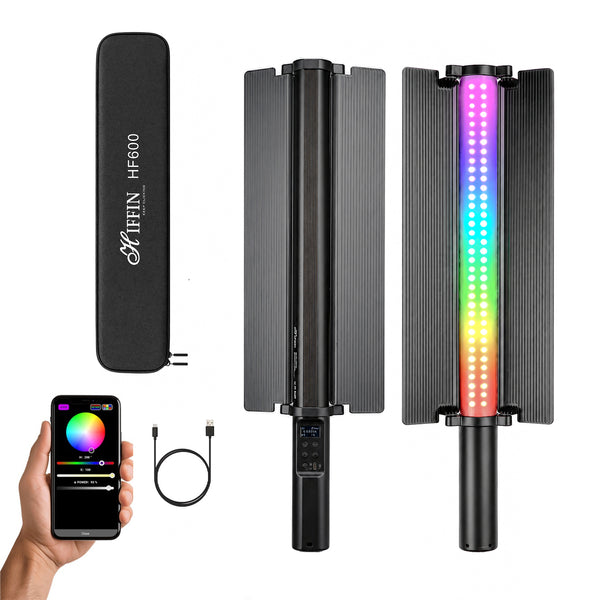 HF-600 Professional RGB Stick Light | 24W Power | CCT 2500K-9900K | 5200mAh Battery | 24 Effects