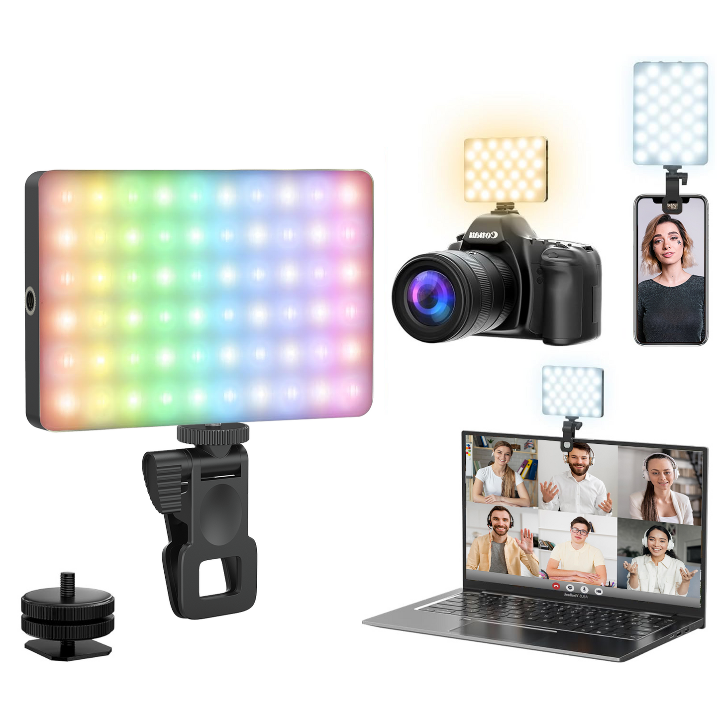 LT 002 RGB Selfie Light, Clip, 24 Modes, CRI 95+, 3000mAh Battery