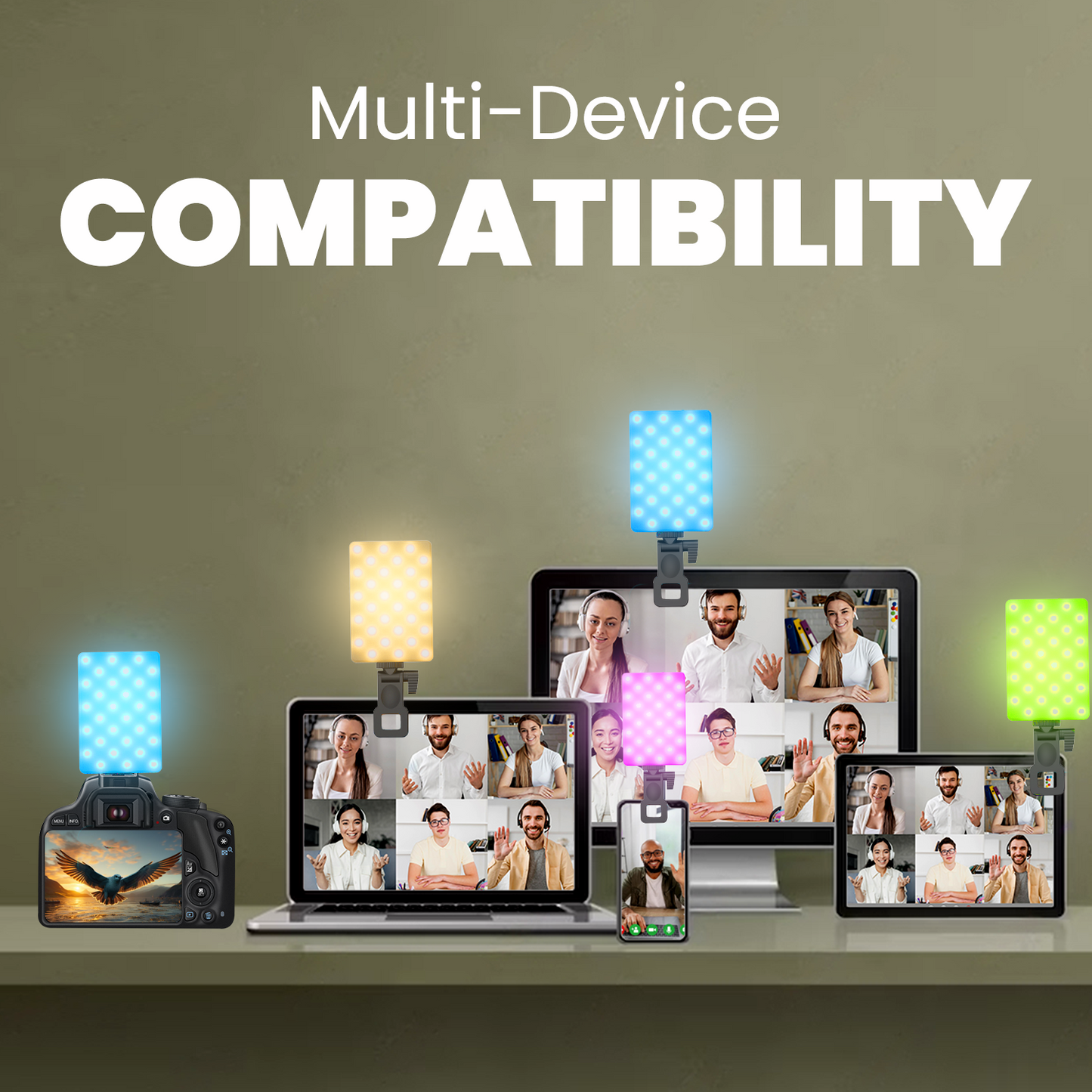 LT 002 RGB Selfie Light, Clip, 24 Modes, CRI 95+, 3000mAh Battery