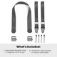 2-in-1 Camera Shoulder & Wrist Strap, 1.5" Wide with Magnetic Buckle, 90kg Load