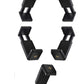 HIFFIN® 5 Pcs Combo A E P Universal Mobile Clip New and Small Size Camera and Selfie Stick Holder New Tripod Attachment (Black)