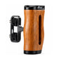 HF-096 Wooden Camera Cage Handle Grip with Cold Shoe & 1/4"-20 Mount