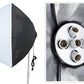 HIFFIN® Set Photography Equipment Kit 50cmx70cm Softbox with 5 in 1 E27 Photo Studio Bulb Holder Base Socket Lamp Bulb Holder Adapter for Photo Video...