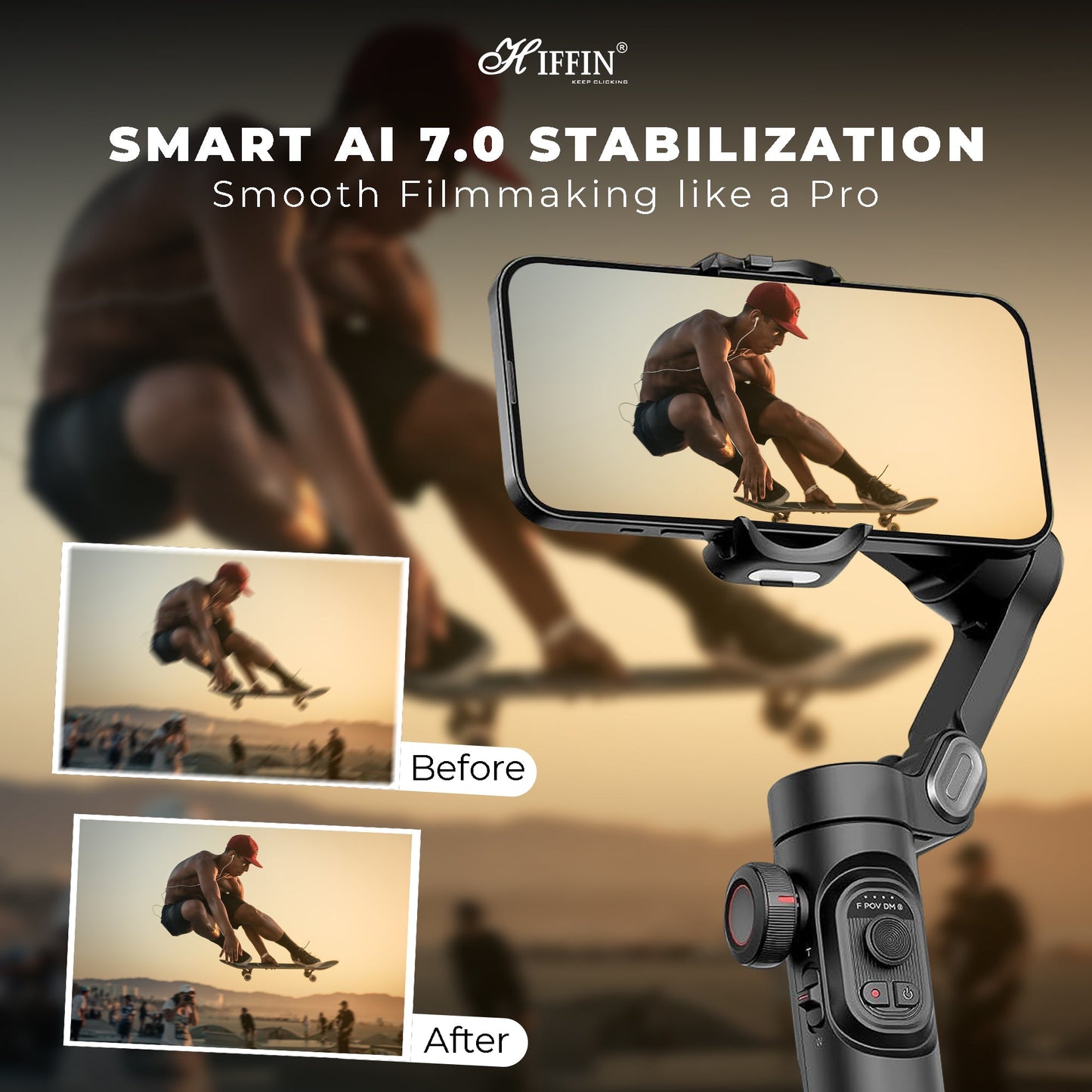 Smart X Gimbal Stabilizer 3-Axis Smartphone Foldable Gimbal