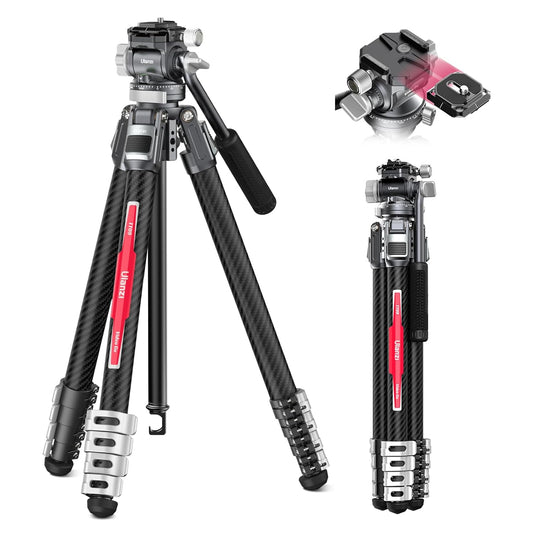 Ulanzi TT09 VideoGo 55.91" Carbon Fiber Tripod w/ Arca QR, 360° Ballhead & Handle