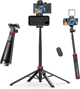 ULANZI MT44B Auto Pop Tripod 59" w Remote, Dual Mount, 360° Head