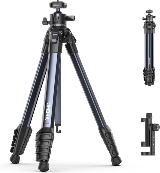 Ulanzi OMBRA II Travel Camera Tripod (T156) – Lightweight Portable Black Tripod