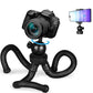 HIFFIN Flexible Gorillapod Tripod with 360° Rotating Ball Head Tripod for All DSLR Cameras(Max Load 2.5 kgs) & Mobile Phones + Free Heavy Duty Mobile Holder(Black) 304.8 MM (12 Inch, Black)