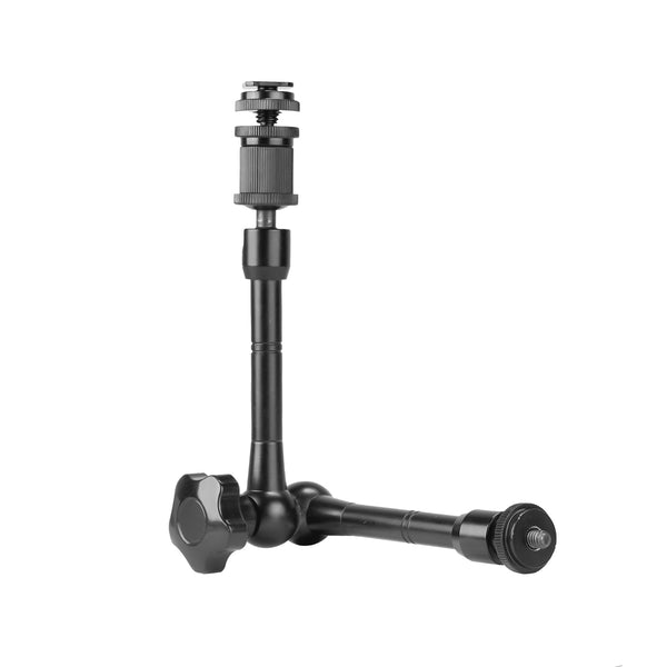 HIFFIN® Magic arm11 Inch Adjustable Friction Articulating Magic 1/4-inch Hot Shoe Connector Arm for LCD Monitor LED Camera