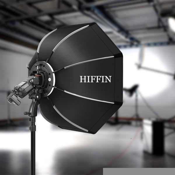 HIFFIN® 90cm Flash Speedlite Softbox Portable Outdoor Octagon Umbrella Softbox with 9 fit Light Stand for ptoto Studio