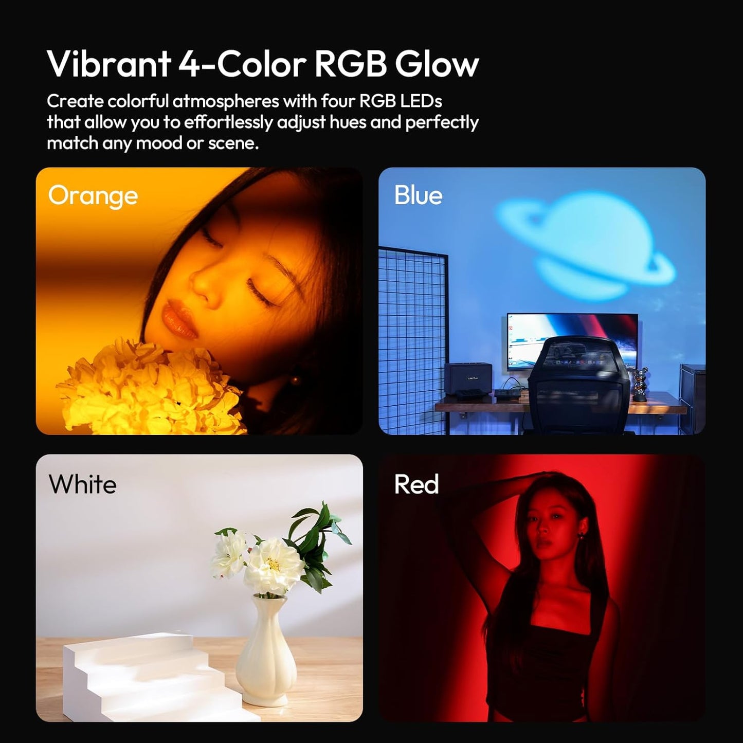 ULANZI LM01 RGB 7500mAh Portable LED Light w/ 20 Filters & Zoom Spotlight