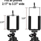 HIFFIN® 5 Pcs Combo A E P Universal Mobile and Small Size Camera and Selfie Stick Holder Tripod Attachment (Black)