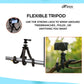 HIFFIN Flexible Gorillapod Tripod with 360° Rotating Ball Head Tripod for All DSLR Cameras(Max Load 2.5 kgs) & Mobile Phones + Free Heavy Duty Mobile Holder(Black) 304.8 MM (12 Inch, Black)