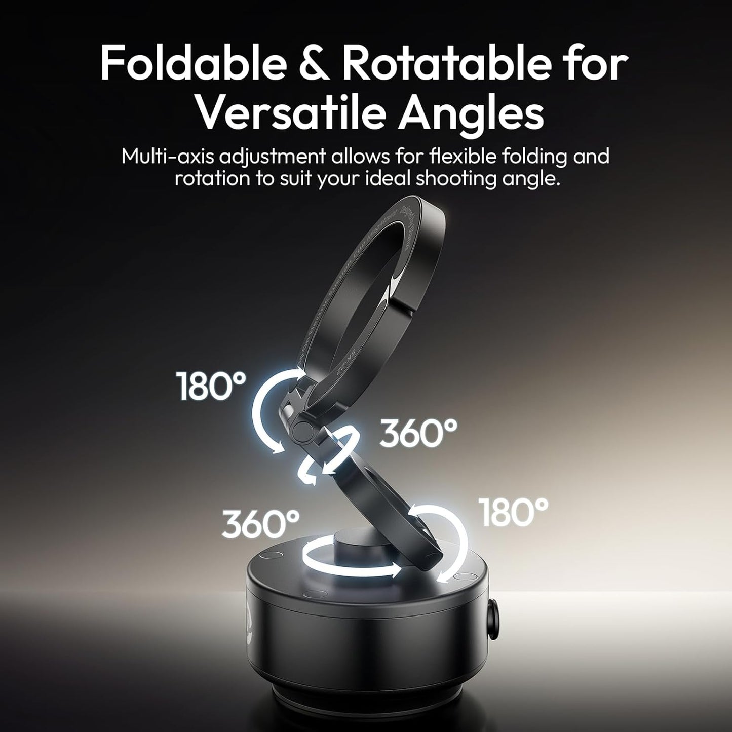 ULANZI SK22 Electric Magnetic Car Phone Mount 360° Adjustable Vacuum Holder