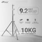 HIFFIN Stainless Steel Heavy Duty 99.06-279.4 CM Adjustable Light Stand with 0.635 CM to 0.9525 CM Universal Adapter for Studio Monolights, Softbox, and More Equipment