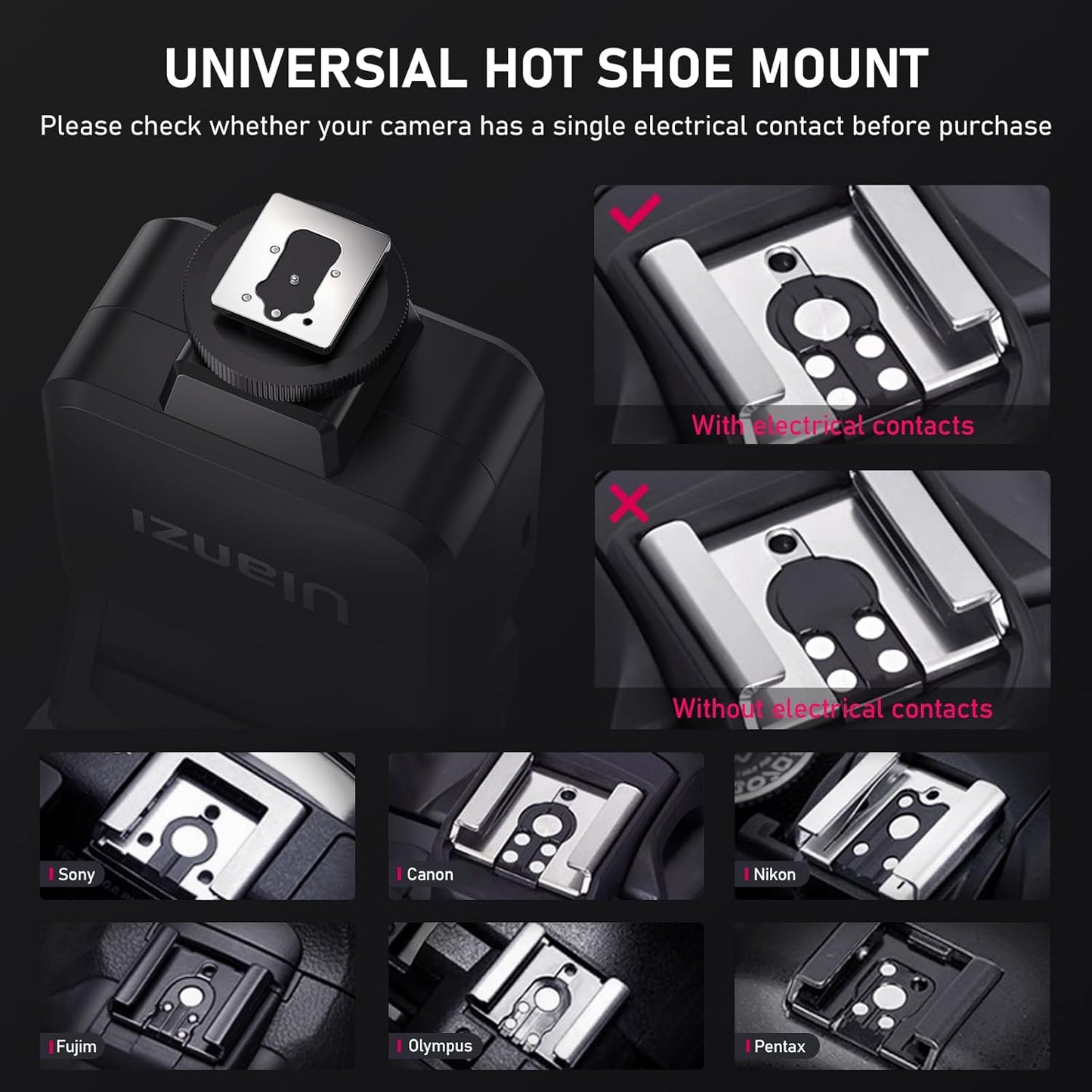Ulanzi F32 Camera Flash Speedlite GN32 5600K Hot Shoe for Canon Sony Nikon