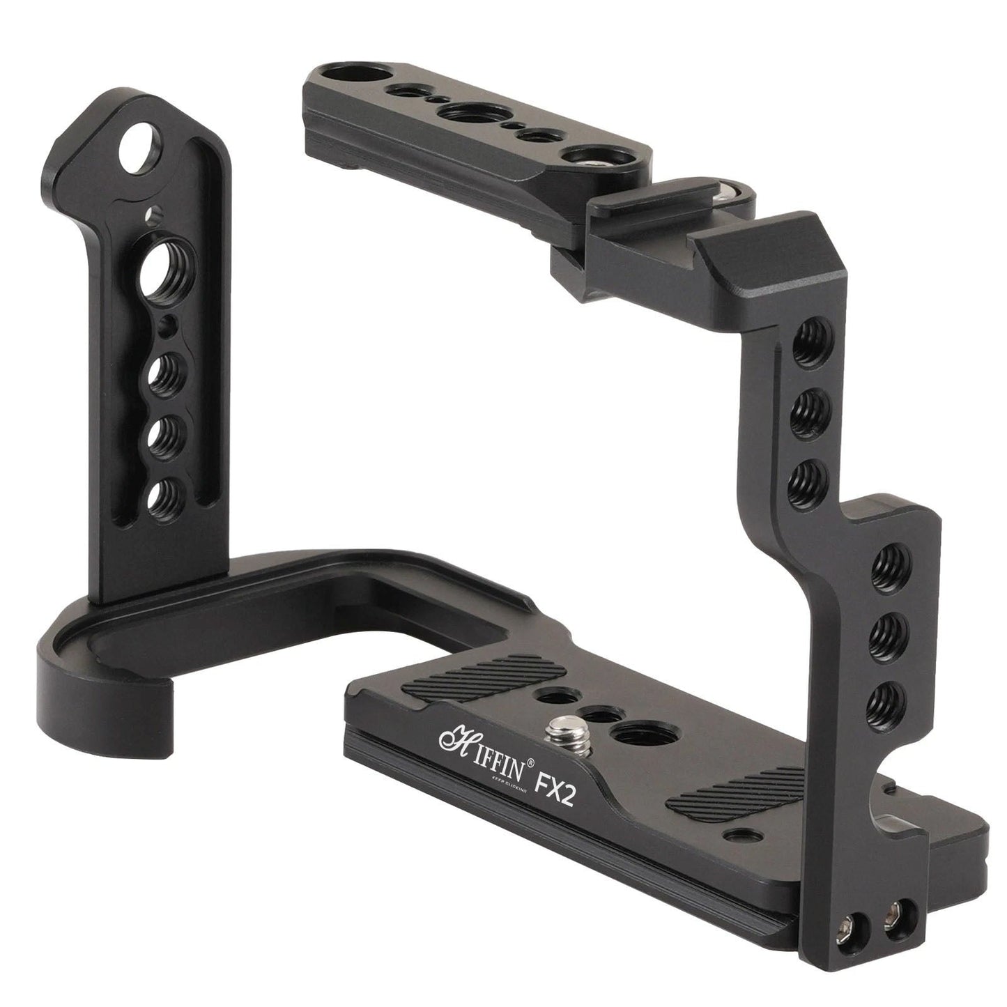 FX2 Metal Camera Cage Arca-Type Quick Release Cold Shoe 1/4″ & 3/8″ Thread Mount