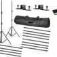 HIFFIN® Triple Crossbar 10 ft Wide 8.5 ft Height Backdrop Stand, Photo Video Studio Heavy Duty Adjustable Photography Muslin Background Support System Kit - 3 in 1 | 3 Curtains