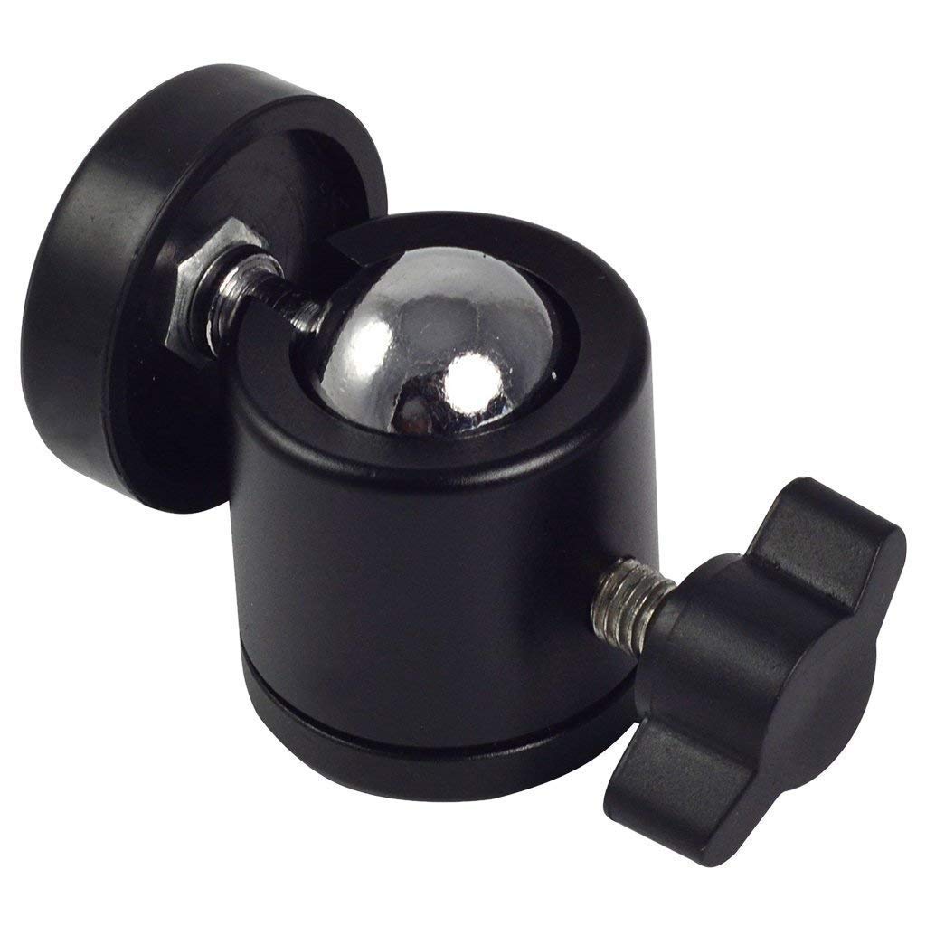 HIFFIN® 2 Pcs Combo Swivel Mini Ball Head 1/4" Screw 360 Degree Aluminum Alloy Body Rotating Swivel Mini Tripod Ball Head with 1/4" Screw...