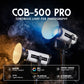 COB-500P Pro Bi-Color LED Video Light 51,800Lux Brightness 2800–6800K CCT Silent Cooling Bowens Mount