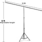 HIFFIN® White Screen Backdrop 6x10 ft with Stand 6x9FT Photography Backdrop with 1PC 6.5FT T-Shape Backdrop Stands, 4PCs Spring Clamps, 1PCs Carry Bag