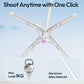 ULANZI MT85 Automatic Phone Tripod, 60″ Auto-Open 4-Leg Stand for iPhone 12–17, Black/White