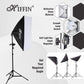HIFFIN PRO HD Mark 2 Point Studio Lights for Photography and Video Shooting, Continuous Softbox Lighting Kit