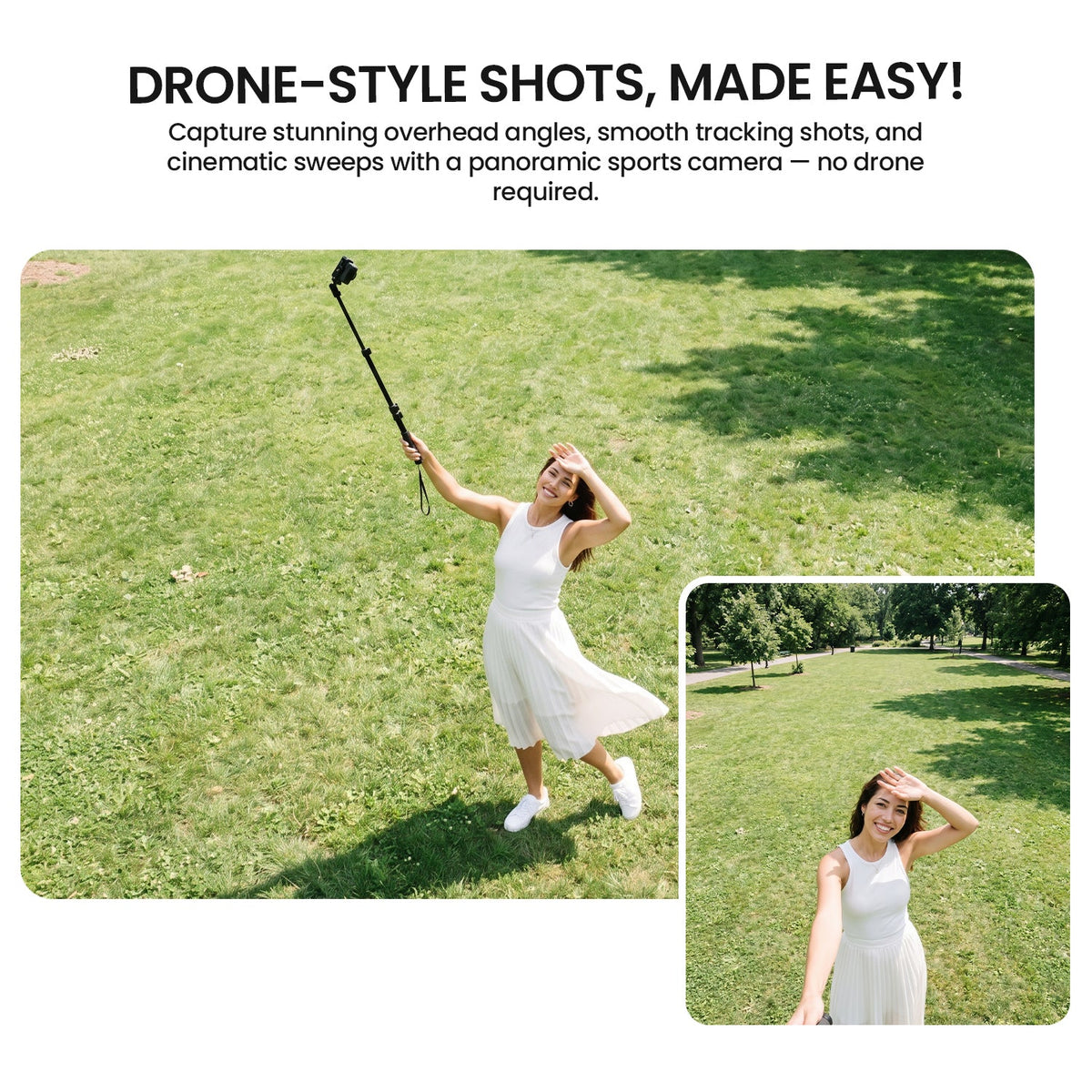 ZP001 5Ft Extendable Selfie Stick, 153cm 5-Section Monopod, 1/4" Screw & Shoe Mount, Mobile/GoPro Holder, Black