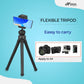 HIFFIN Flexible Gorillapod Tripod with 360° Rotating Ball Head Tripod for All DSLR Cameras(Max Load 2.5 kgs) & Mobile Phones + Free Heavy Duty Mobile Holder(Black) 304.8 MM (12 Inch, Black)