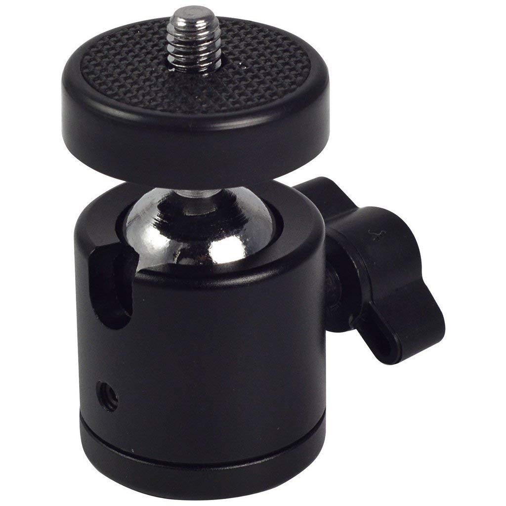 HIFFIN® 2 Pcs Combo Swivel Mini Ball Head 1/4" Screw 360 Degree Aluminum Alloy Body Rotating Swivel Mini Tripod Ball Head with 1/4" Screw...