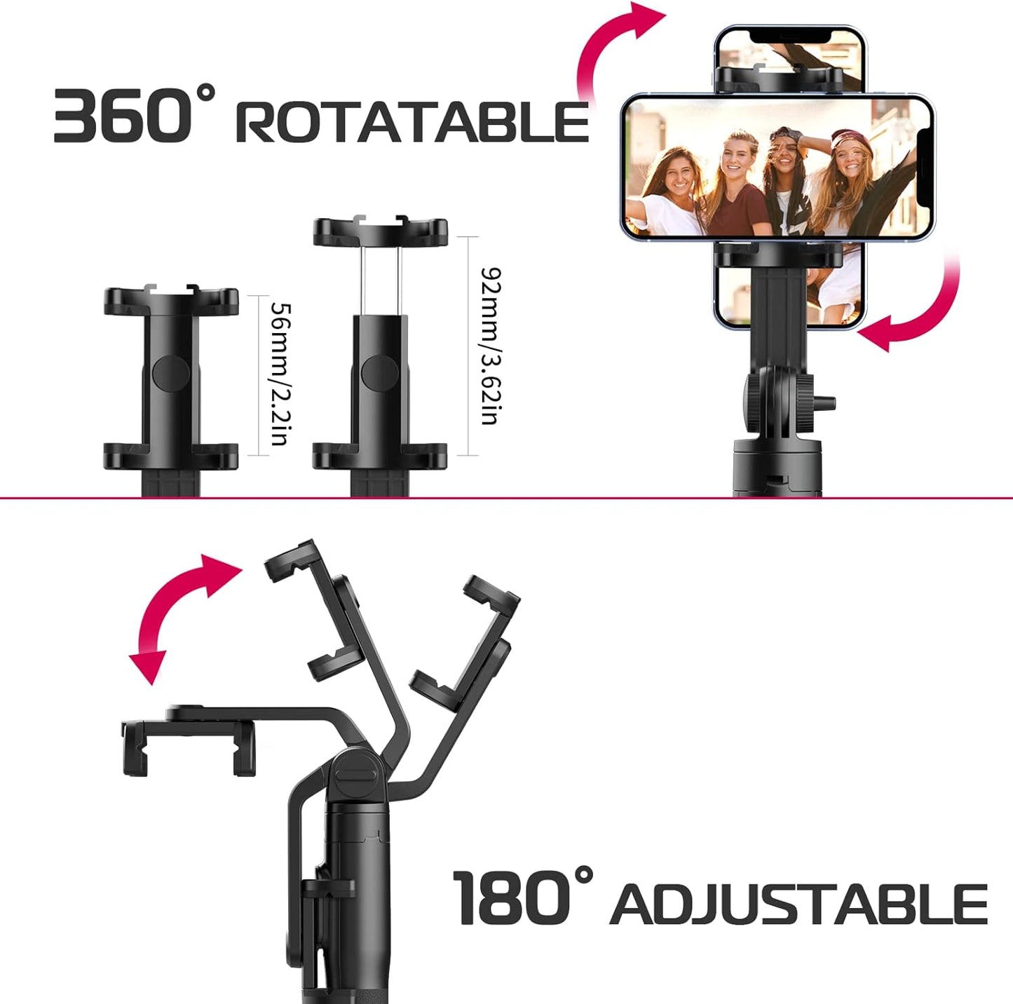 Ulanzi SK-03 1.6M Livestream Selfie Stick, 360 Rotation, Bluetooth
