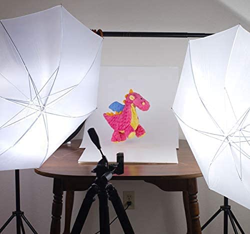 HIFFIN® E27 Studio Single Holder KIT Umbrella White + Studio Light Stand 9 FT+ Umbrella and Bulb Holder KIT Mark IV (4 Single Holder,4 Light Stand 9FT,4 Umbrella, 1 Bag for Kit) (WOB)