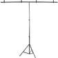 HIFFIN® Black Screen Backdrop 6x10 ft with Stand 6x9FT Photography Backdrop with 1PC 6.5FT T-Shape Backdrop Stands, 4PCs Spring Clamps, 1PCs Carry Bag