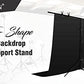 HIFFIN® Green Screen Backdrop 6x9 ft with Stand - 3 Packs 6x9FT Photography Backdrop (Black/Green/White Backdrop) with 1PC 6.5FT T-Shape Backdrop Stands, 4PCs Spring Clamps, 1PCs Carry Bag, 1PC