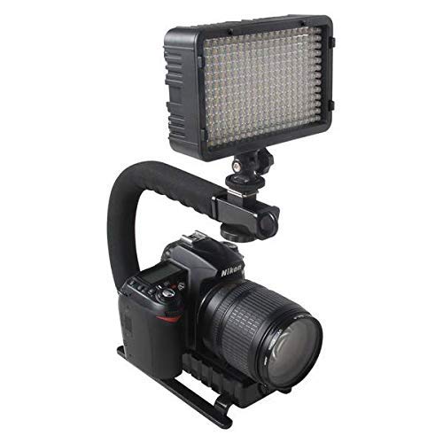 HIFFIN® Universal Stabilizer C-Shape Bracket Video Handheld Grip for DSLR DV Camera (Black)