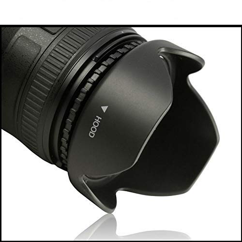 HIFFIN 58mm Flower Lens Hood Screw Mount for Canon Nikon Sony Olympus Pentax & All Other Digital SLR Cameras (58mm Flower Lens Hood)