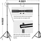 HIFFIN®Photography Photo Video Studio Background Stand Support Kit with Muslin Backdrop Kits (White Black),Daylight Umbrella Lighting Kit(E27 Single...