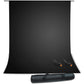 HIFFIN® Black Screen Backdrop 6x10 ft with Stand 6x9FT Photography Backdrop with 1PC 6.5FT T-Shape Backdrop Stands, 2PCs Spring Clamps, 1PCs Carry Bag