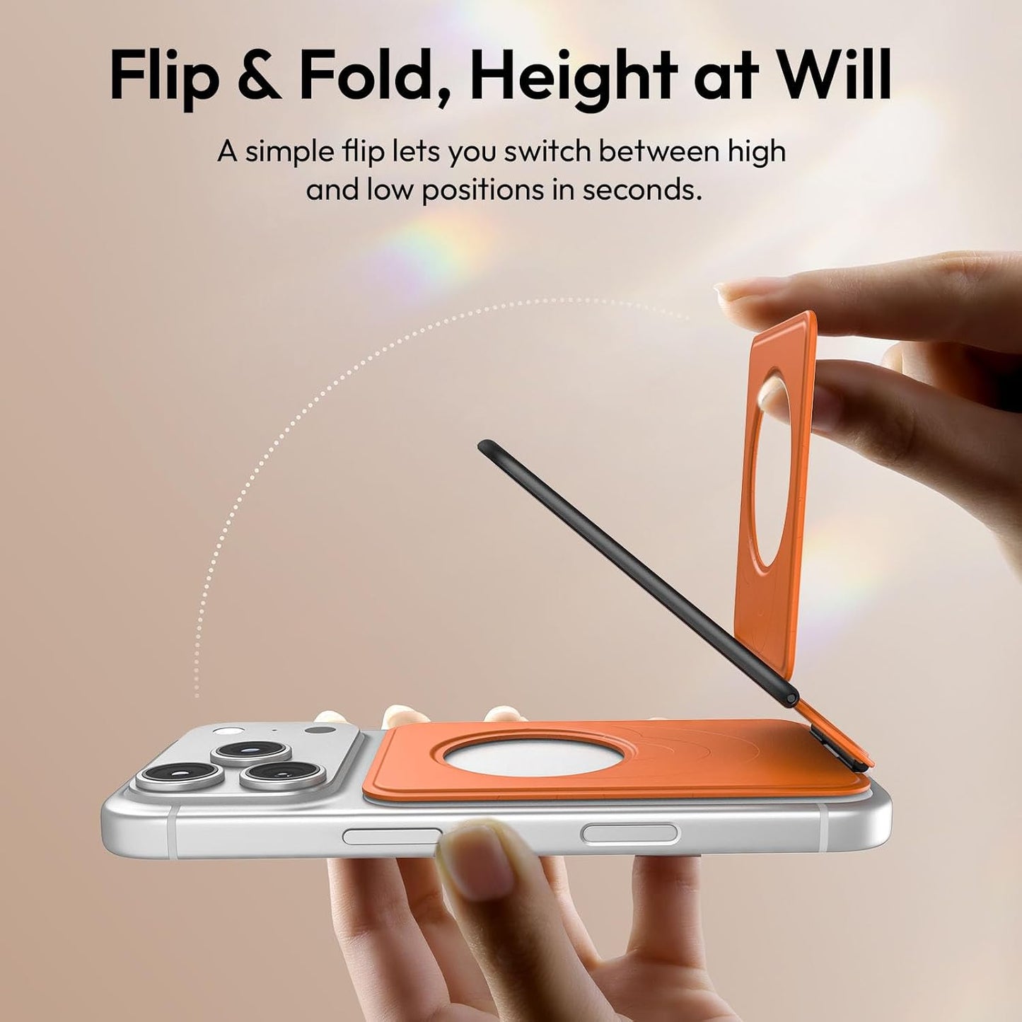 ULANZI PS01 Magnetic Phone Stand 2in1 Foldable Tripod Adjustable Desk Holder iPhone Samsung Pixel