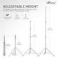 HIFFIN Stainless Steel Heavy Duty 99.06-279.4 CM Adjustable Light Stand with 0.635 CM to 0.9525 CM Universal Adapter for Studio Monolights, Softbox, and More Equipment