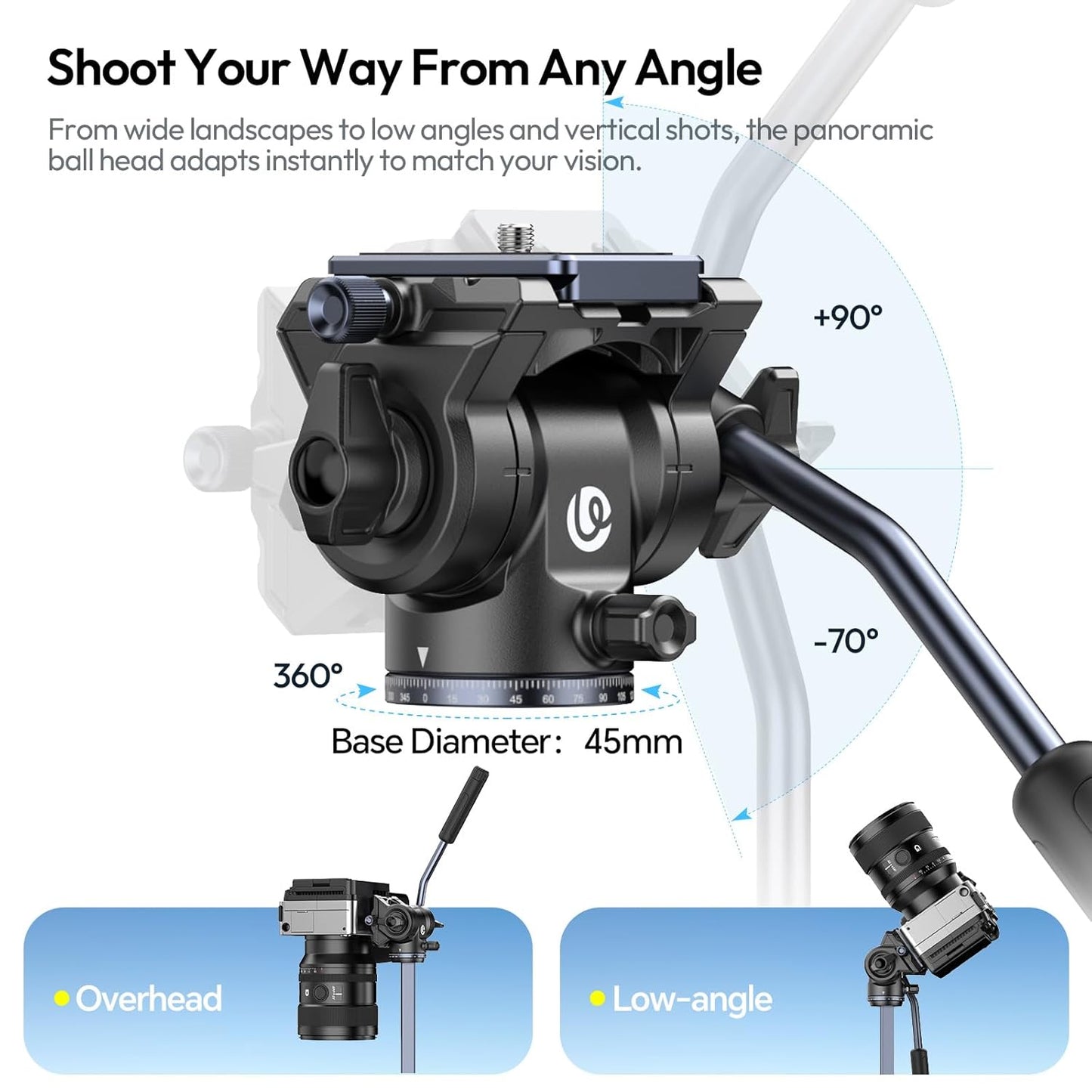 Ulanzi OMBRA Video II Travel Tripod (T154) – Lightweight Aluminum with Fluid Head