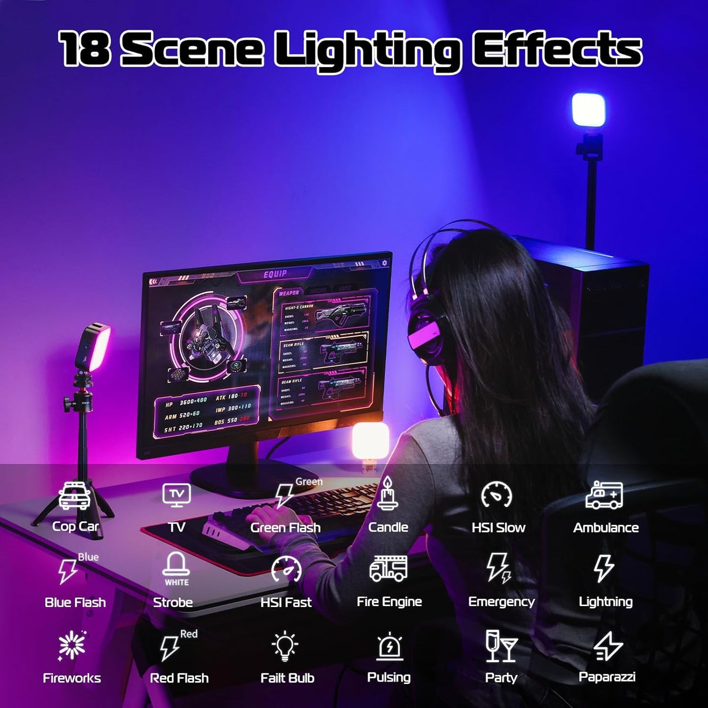 Ulanzi U60 (White) RGB Video Light, 360° Color, CRI≥95, 2500-9000K, 2500mAh