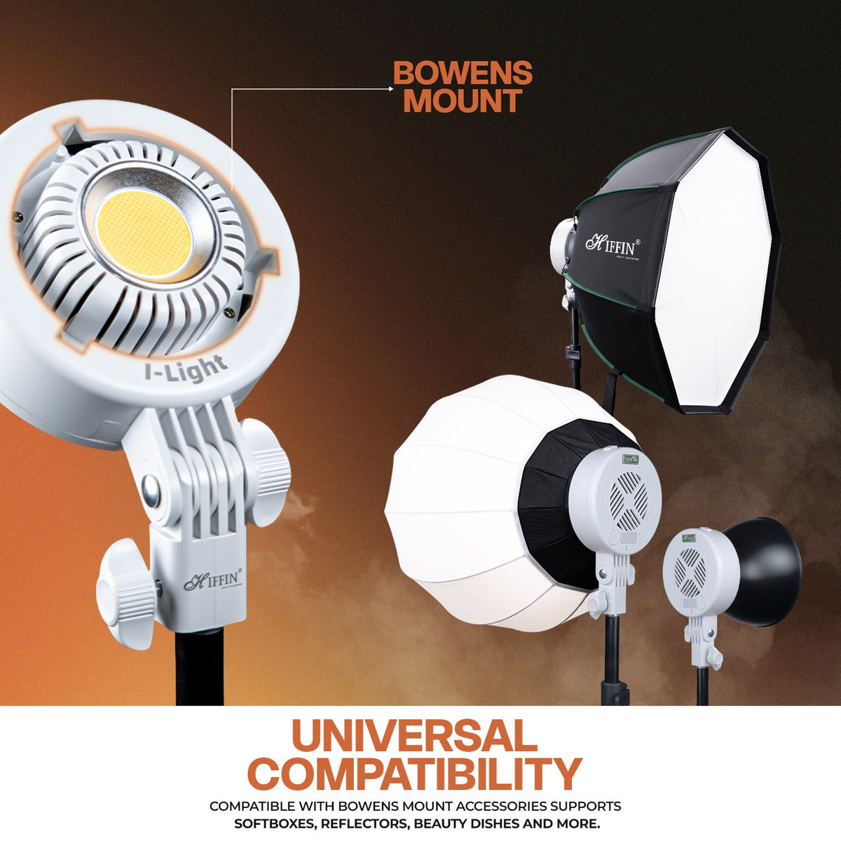 I Light 150W LED Studio Light, 2700K-6500K CCT, CRI 95+, App Control