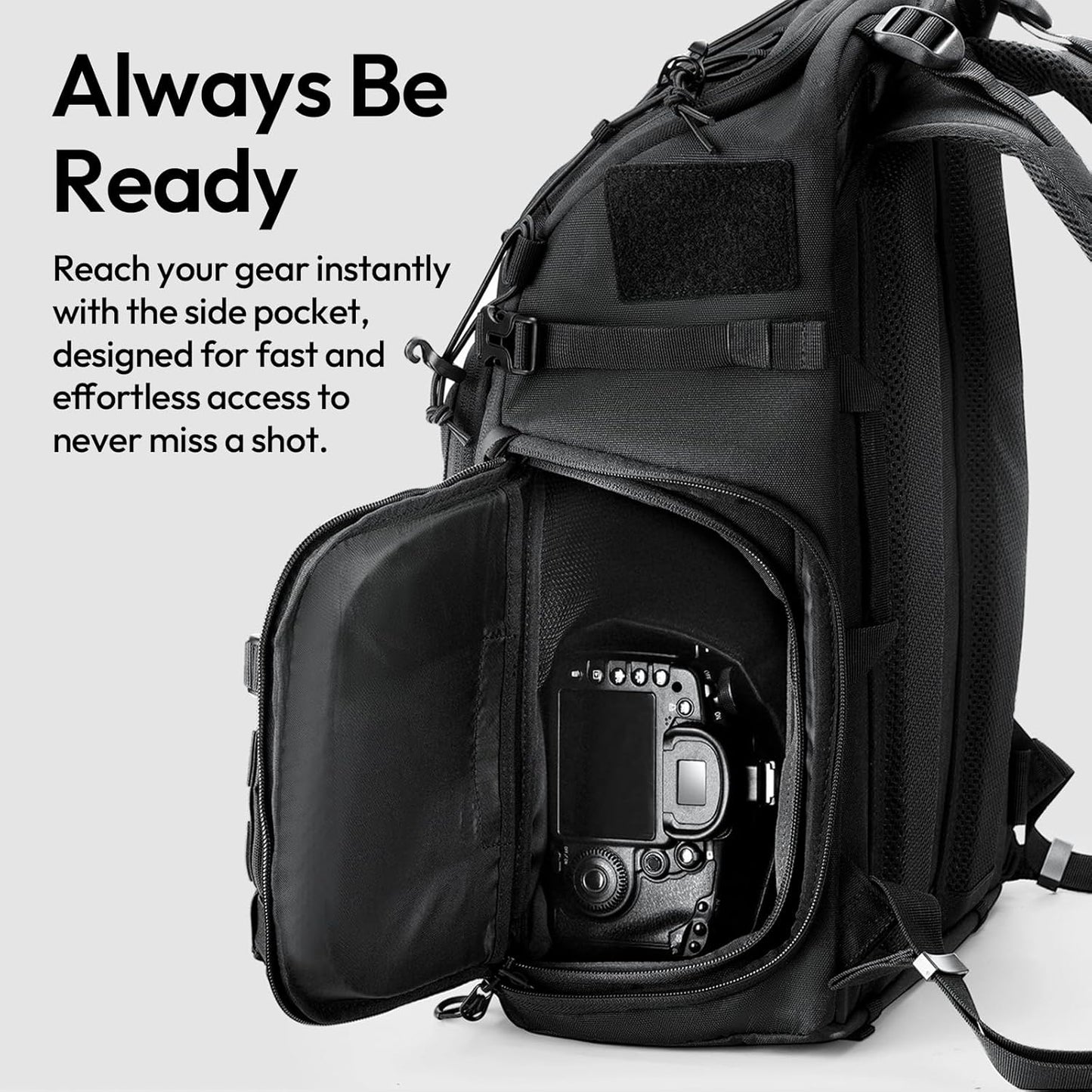 ULANZI BC007 28L Camera Backpack, DSLR Bag w/ Quick Access & Dividers