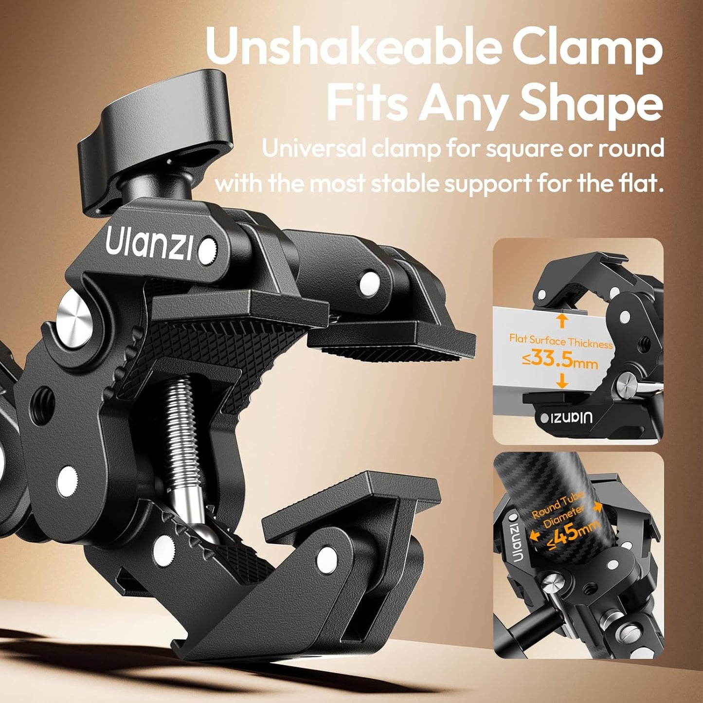 ULANZI CO78 22" Magic Arm with Super Clamp Desk C Clamp, 1kg Load Arm-C078 Kit