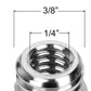 HIFFIN® Metal 1/4" to 3/8" Tripod Convert Screw Adapter 3/8" to 1/4" Reducer Bushing Convert Screw Adapter for Tripod Monopod Ballhead Stand and Video Light DSLR SLR (Pack of 3)