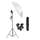 HIFFIN E27 Studio Double Holder KIT Umbrella White + Studio Light Stand 2.7432M (9 FT)+ Umbrella and Double Holder KIT Mark I WOB (1 x Double Holder | 1 x Light Stand 9 feet | 1 x Umbrella | 1 x Bag)